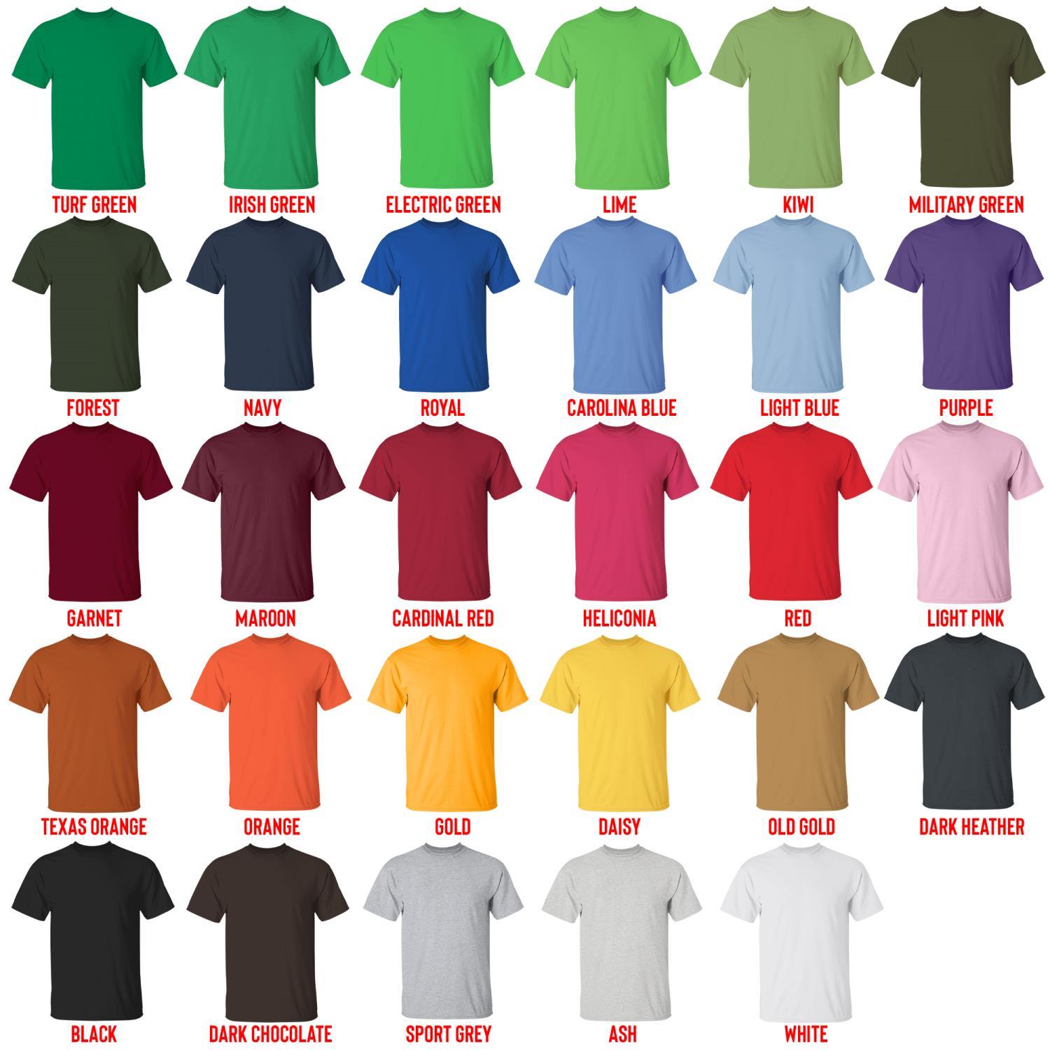 t shirt color chart - Black Butler Store