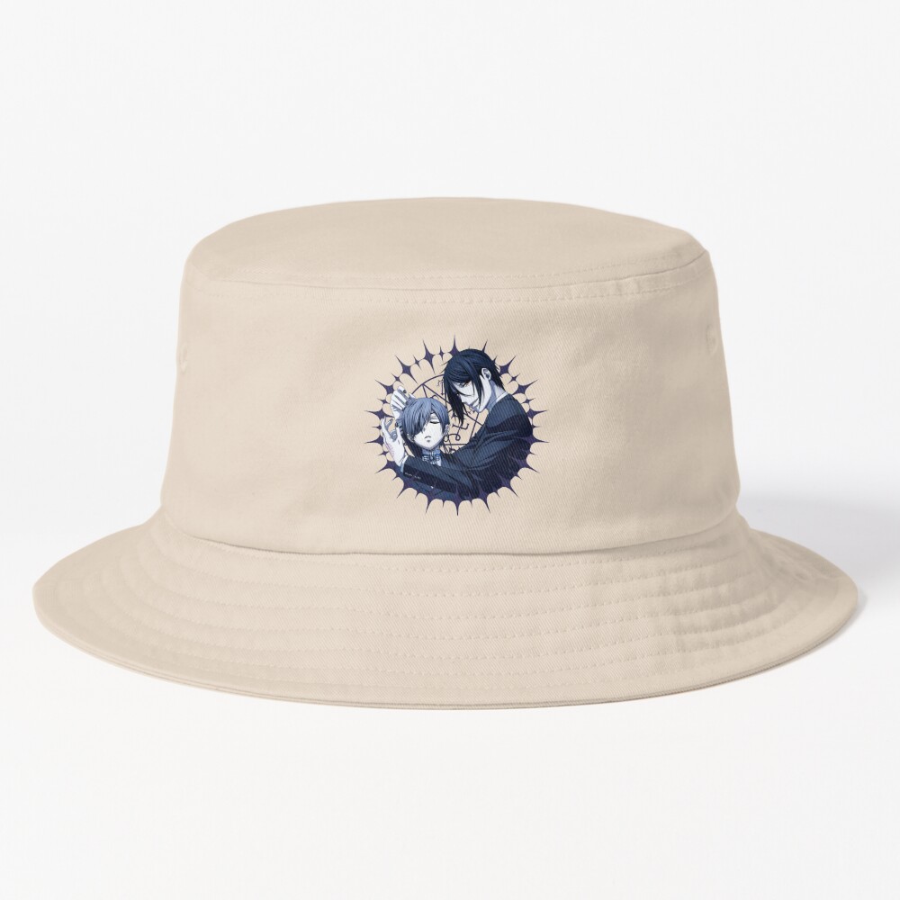 Black Butler Sebastian And Ciel Pentagram Bucket Hat - Black Butler Store