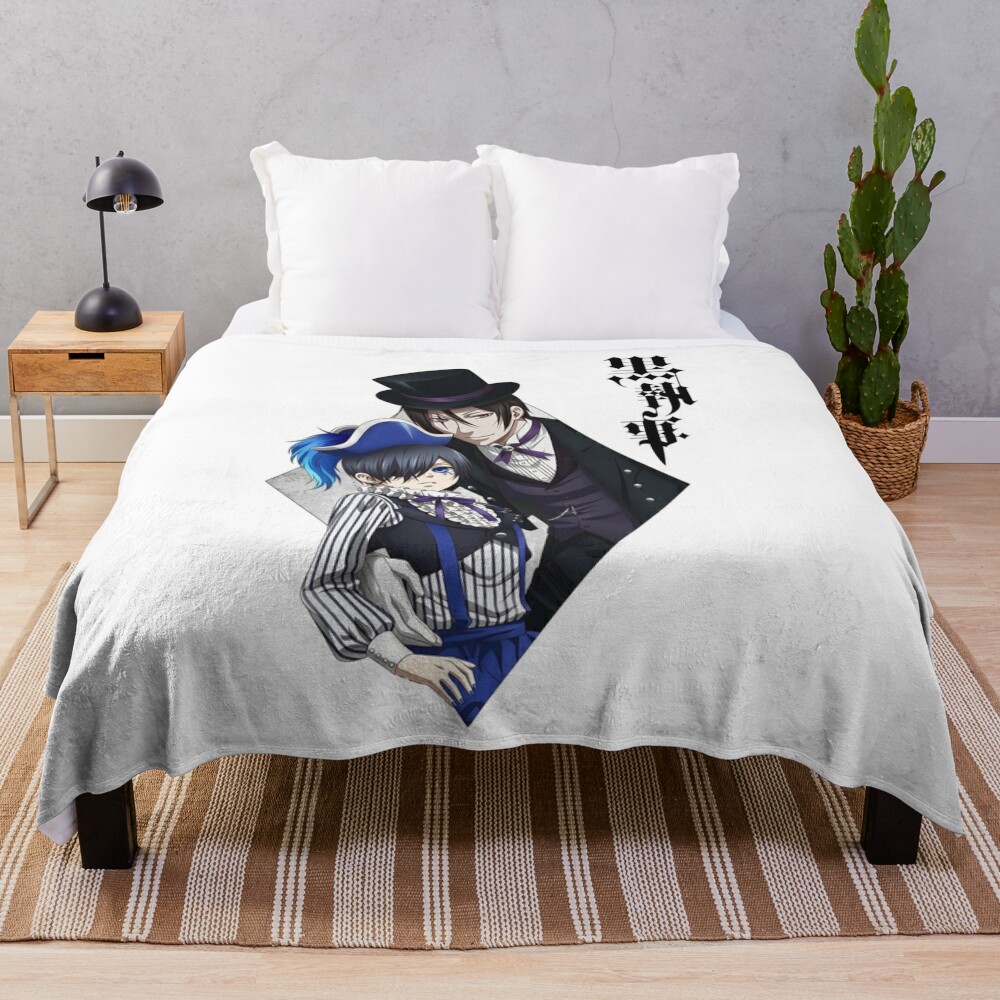 Black Butler Sebastian Michaelis Throw Blanket - Black Butler Store