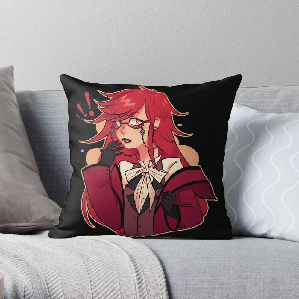 Grell Sutcliff Throw Pillow - Black Butler Store