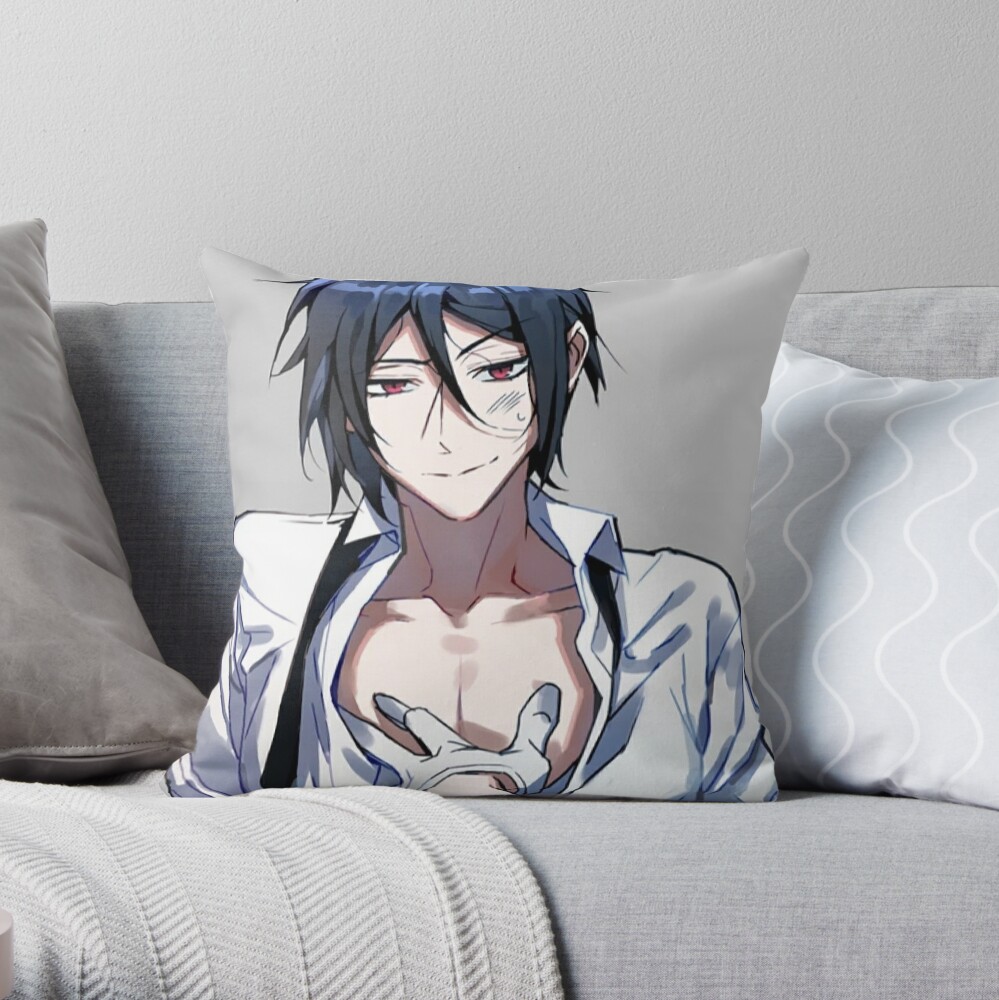 Sebastian Michaelis Body Pillow Throw Pillow Throw Pillow - Black Butler Store