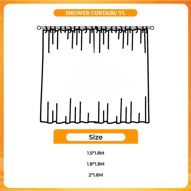3D shower curtain 2 - Black Butler Store